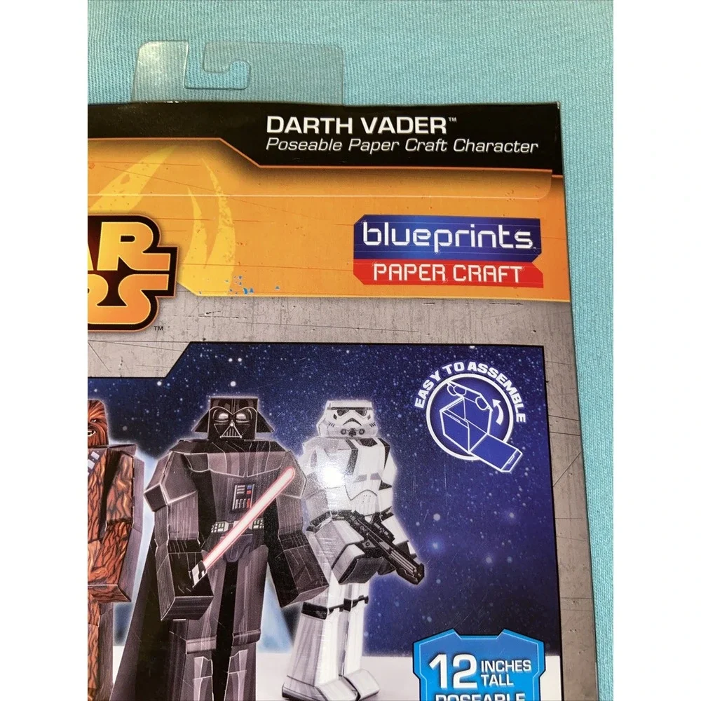 Star Wars Poseable Darth Vader Blueprints Paper Craft 12 Inch Character NIB